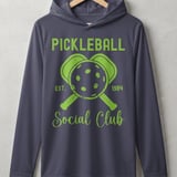 Pickleball Sport-Tek Performance Hood, Pickleball Est. 1984 Social Club Graphic, Lightweight Hoodie thumbnail 2