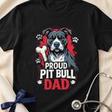 Proud Pit Bull Dad Tee | Pit Bull Dad Shirt | Pittie Dad Gift | Dog Dad Apparel thumbnail 1