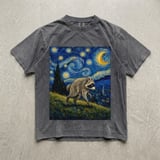 Starry Night Raccoon T-Shirt thumbnail 1