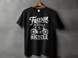 Freedom Is Riding a Bicycle | Tandem Bike T-Shirt thumbnail 9