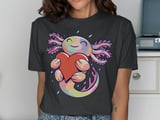 Cute Axolotl Heart Graphic T-Shirt thumbnail 13