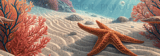 40oz Tumbler Sublimation Wrap Digital Download - Seamless Underwater Ocean Starfish Coral Distressed Tapered PNG thumbnail 14