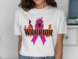 Cancer fighting t-shirt, Warrior Ribbon Tee, Pink Ribbon Support, Breast Cancer Awareness, Fundraiser Shirt, Cancer Survivor Gift, Flame thumbnail 4