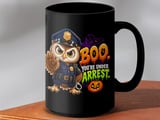 Boo You're Under Arrest Police Owl Mug thumbnail 14