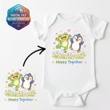 Hoppy Together Frog and Penguin Clipart thumbnail 2