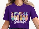 Swaddle Specialist T-Shirt: NICU Neonatal Nurse Tech Baby Nursery thumbnail 8
