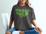 Pickleball Comfort Colors Shirt, Pickle Ball Retro Groovy Style, Vintage Graphic Tee for Players thumbnail 3