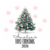 Pink Christmas Tree Ornament Digital thumbnail 4