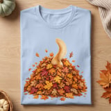 Dog in Autumn Leaf Pile Tee thumbnail 11