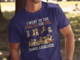 Dog Shelter Adoption T-Shirt, Funny Dog Lover Gift Tee, Things Escalated Rescue Dog Mom Shirt, Animal Lover Top thumbnail 3