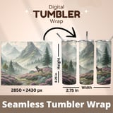 Serene Highland Stag Digital Art Size Bundle Png thumbnail 7