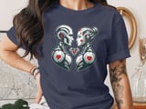Robot Couple Love T-Shirt, Cute Cyber Romance Graphic Tee, Unisex Adult Sci-Fi Shirt, Valentine's Day Gift Idea thumbnail 3