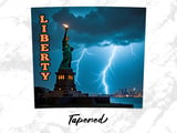 Statue of Liberty Tumbler Wrap, Liberty Lightning 20oz Tumbler Wrap, Patriotic Tumbler Design, USA Tumbler Wrap, New York Tumbler thumbnail 5