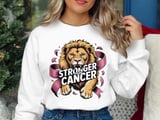 Cancer fighting t-shirt, Lion Stronger Than Cancer, Pink Ribbon Shirt, Motivational Shirt, Cancer Awareness Tee, Support TShirt, Gift thumbnail 2