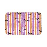 Halloween Shower Curtain and Bath Mat, Spooky Bats and Stripes Bathroom Decor, Cute Pastel Goth Bathroom Set, Retro Whimsigoth Housewarming thumbnail 14