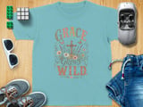 Grace Grows Wild Christian Youth T-Shirt, Boho Faith Tee, Vintage Floral Cross Design, Inspirational Religious Gift for Her, Nature Lover thumbnail 8