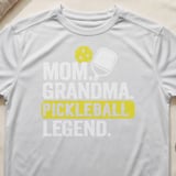 Pickleball Sport-Tek Performance Tee, Mom Grandma Pickleball Legend Graphic, Dinkeries Active Open Play Court Apparel thumbnail 10