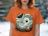 Halloween Ghost Cat Pumpkin T-Shirt, Gone with the Wind Boo Tee, Spooky Season Shirt, Autumn Fall Tee, Bat Kite Halloween Tshirt thumbnail 6