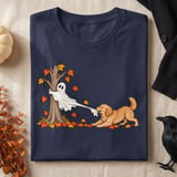 Golden Retriever Ghost Tug Tee thumbnail 3