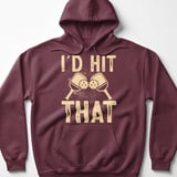 Pickleball Gildan Fleece Hoodie, I'd Hit That Paddle Clink Graphic, Pickleball Court Pullover Sweatshirt thumbnail 3
