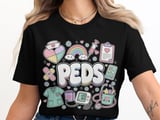 Peds Nurse Stuff T-Shirt: Pediatric Nurse Practitioner, Retro Nursing Design thumbnail 2