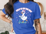 School Nurse T-Shirt: Goose Scooter Design, Stethoscope Stars, Help is on the Way thumbnail 4