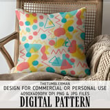 Digital Pattern Bundle, Abstract Shapes, Fun Design, Digital Paper Pack, Seamless Pattern, Commercial Use, Printable Art, Colorful Digital thumbnail 5