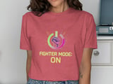 Cancer fighting t-shirt, Fighter Mode ON, Power Fist TShirt, Cancer Awareness tee, Strength Symbol shirt, Motivational Tee, Gift For thumbnail 6
