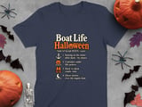 Boat Life Halloween Definition Nautical Boater Lake Ocean Anchor Pumpkin Graphic Crewneck Sweatshirts thumbnail 3