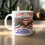 250 Years American Independence Eagle Design Mug for 1776-2026 Celebration - Patriotic USA Freedom Commemorative  thumbnail 3