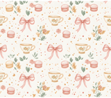 Digital Pattern Bundle, Tea Cup, Macarons, Bows, Floral Digital Paper, Seamless Pattern, Fabric Design, Scrapbooking Paper, Digital Download thumbnail 8