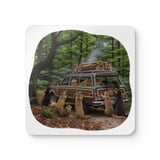 Grand Wagoneer, The Waggy Corkwood Coaster Set, Cute Animal Coasters, Wildlife Art, Unique Coasters, Car Lover Gift, Fun Home Decor thumbnail 4