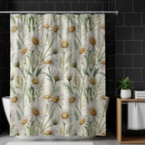 Watercolor Daisy Meadow Shower Curtain thumbnail 10