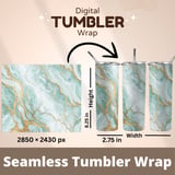 20 oz Skinny Tumbler Wrap Sublimation Design, Marble Gold Tumbler Design, Straight and Tapered Wrap png, Tumbler Digital Download thumbnail 5