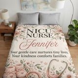 Personalized NICU Nurse Blanket thumbnail 3