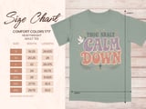 Thou Shalt Calm Down Christian T-Shirt, Retro Groovy Faith Tee, Vintage Dove Cross Shirt, Inspirational Peaceful Spiritual Gift for Her thumbnail 5