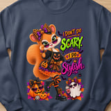 Sally the Squirrel Stylish Halloween Sweatshirt thumbnail 4