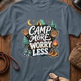 Camp More Worry Less T-Shirt thumbnail 3