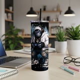 20oz Skinny Tumbler with Straw, Gorilla Gamer Tumbler, Gaming Cup, Video Game Gift for Boys and Teens thumbnail 7