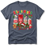 Silent Night Nurse Christmas Tee thumbnail 5