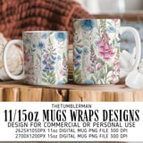 Whimsical Foxglove Watercolor Floral Digital Size Bundle Png thumbnail 4
