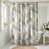 Serene Wisteria Garden Shower Curtain thumbnail 1