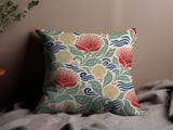 Seaside Bloom Block Print Pillow Case thumbnail 8