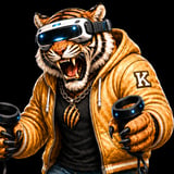 VR Tiger Gamer Shirt for Boys, Funny Virtual Reality Gaming Tee, Kids Birthday Gift, Pixo League by Farron House thumbnail 18