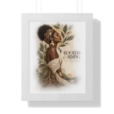 Black Woman Art Poster Rooted and Rising Print, Afrocentric Wall Decor, Melanin Botanical Framed Poster, Empowering African American Gift thumbnail 5