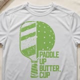 Pickleball Sport-Tek Performance Tee, Paddle Up Butter, Cup, Moisture-Wicking Court Apparel thumbnail 10
