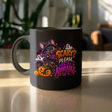 Scary Please Im Adorable Black Cat Mug thumbnail 10