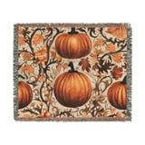 Autumn Pumpkin Blanket and Pillow, Fall Leaves Decor, Thanksgiving Throw Blanket, Seasonal Home Decor, Farmhouse Autumn Theme thumbnail 8