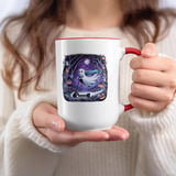 Halloween Mug, Ghost on Scooter, Spooky Night, Halloween Decor, Autumn Vibes, Gift for Halloween, Party Mug, Coffee Cup, Fun Halloween Mug thumbnail 4