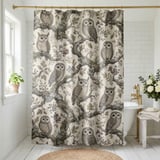 Whispering Woods Owl Shower Curtain thumbnail 1